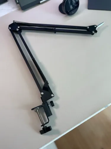 Braço suporte microfone boom usado | Clamp mesa | Robusto
