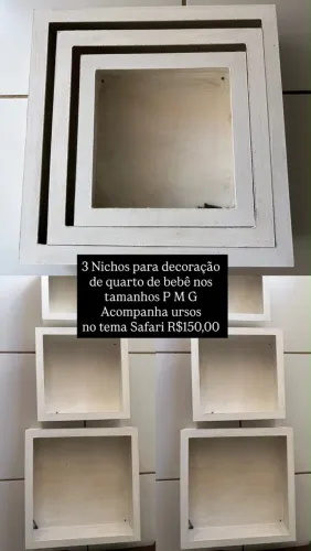Nichos para decoração de quarto infantil + pelúcias