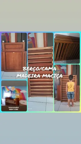 Berço vira cama madeira maciça