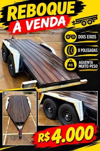 Vendo reboque dois eixos