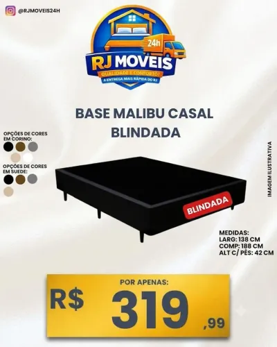 Base blindada para colchão de casal