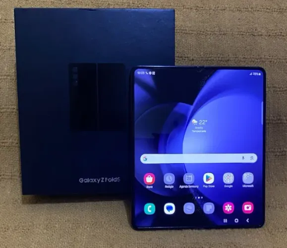 Galaxy Z Fold5 5G 512GB, 8Core, 12GB Ram, Tela 7.6", 3Câm 50MP, Novíss, Cx, Nota, Gar, Trc