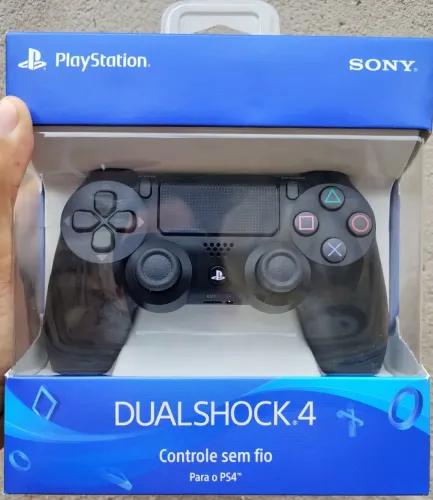 controle ps4 original sony lacrado sem fio preto