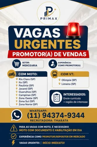 VAGAS PARA REPOSITOR