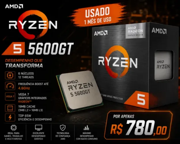PROCESSADOR RYZEN 5 5600GT