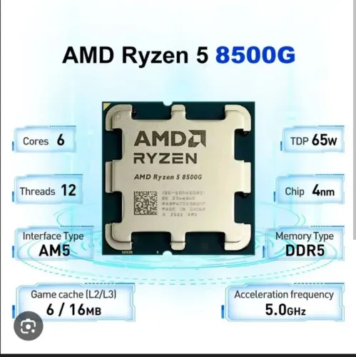 Processador Ryzen 5 AM5 8500g semi novo