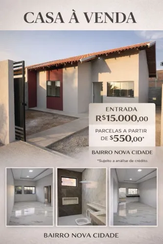 CASA A VENDA NO BAIRRO NOVA CIDADE