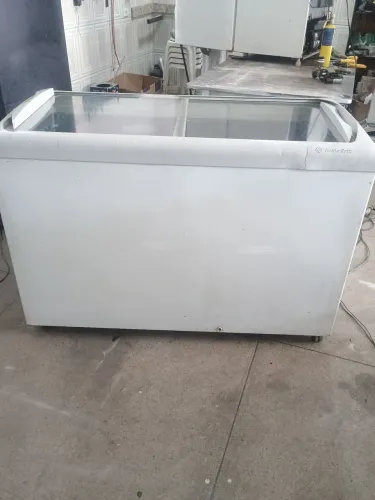 Freezer metalfrio tampa de vidro 