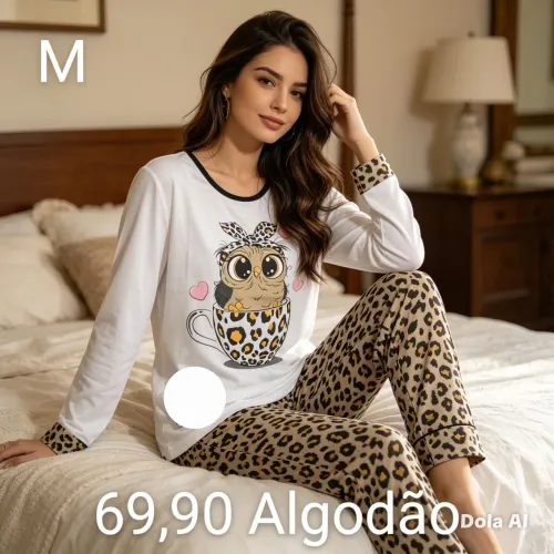 Pijamas Algodão Feminino M