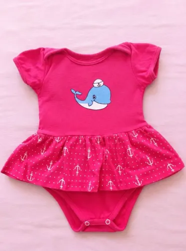 Body vestido infantil 4 a 6 meses