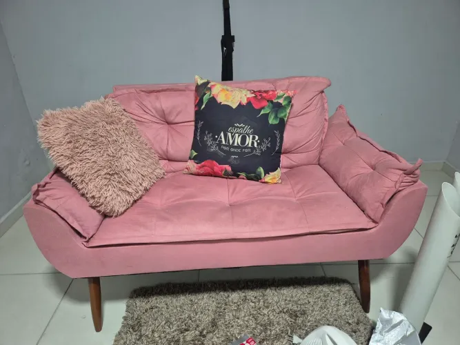 Namoradeira dois lugares rosa 