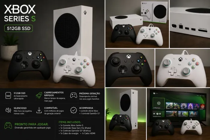 Xbox series S 2 controles.
