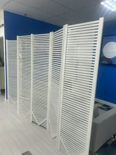 Biombo Branco Ripado 2 unidades