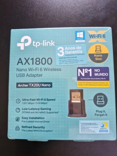 ADAPTADOR WIFI USB TP LINK TX20U NANO - NOVO LACRADO