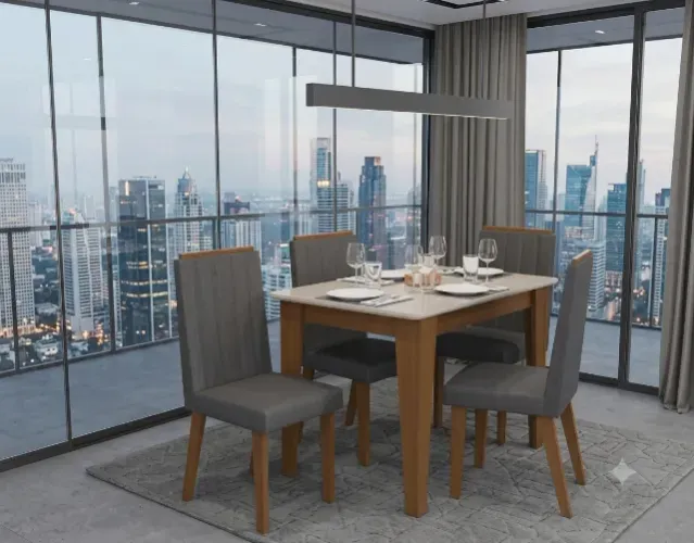 MESA DE JANTAR CONJUNTO SUECIA - PAGUE NA ENTREGA EM ATÉ 12X SEM JUROS