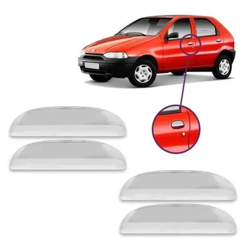 Aplique Fiat Palio 1996 à 2004 - Maçaneta Cromada - 4 Pt - 08.018