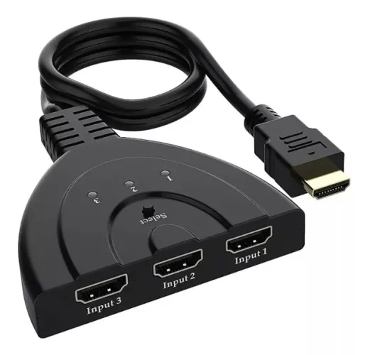 Divisor Hdmi Switch 3x1 Adaptador Cabo 3 Entradas E 1 Saída