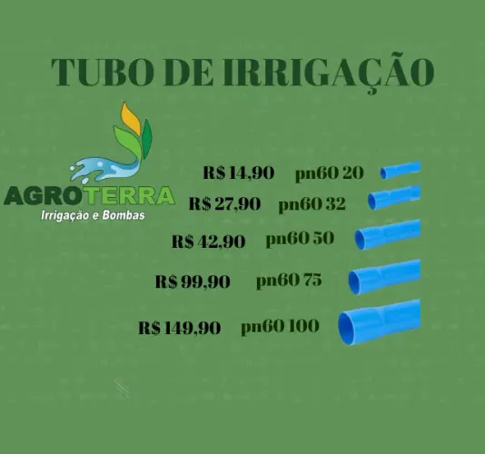 Tubo irrigação pvc azul barra 6 metros