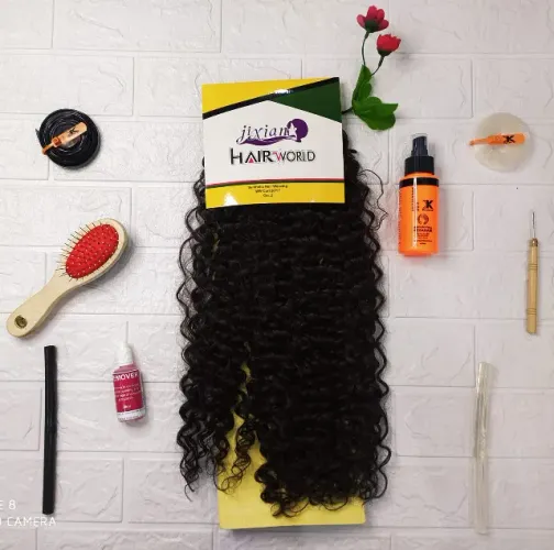 Cabelo Cacheado Organico 120g 55cm Em Tela Jixian Hair World - Cor. (2)