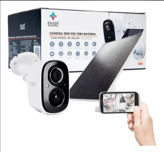 Câmera Inteligente Wifi 1080p Externa com Bateria e Suporta e Alexa