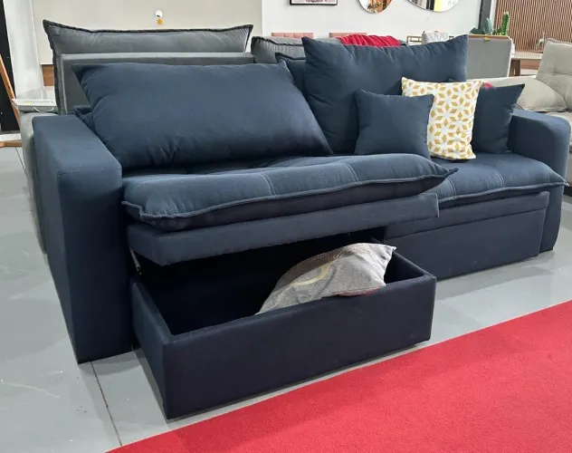 Sofá Retratil com Baú Decor 2,40m LINDÍSSIMO tt76