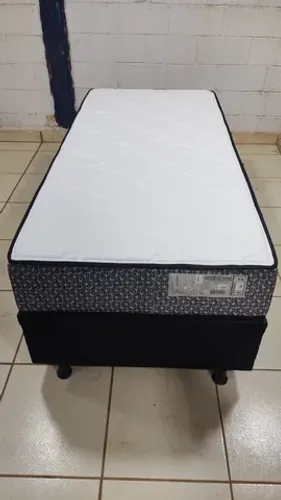 Cama box solteiro molas ensacadas pronto entrega 