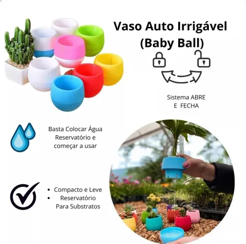 10 Vasos auto irrigaveis
