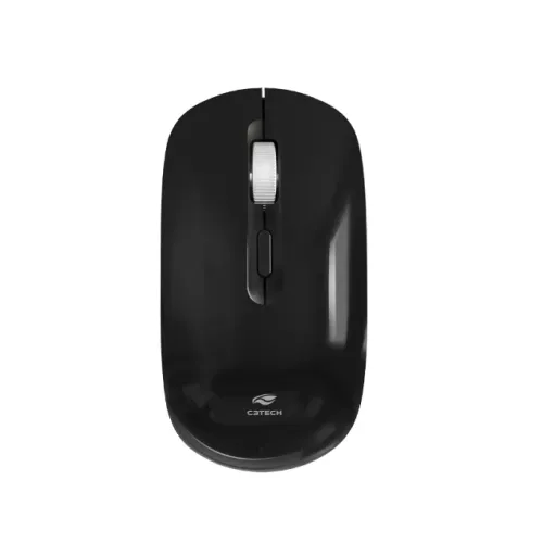 Mouse Sem Fio C3Tech M-W80BK Black Recarregável 1.600DPI - WZetta