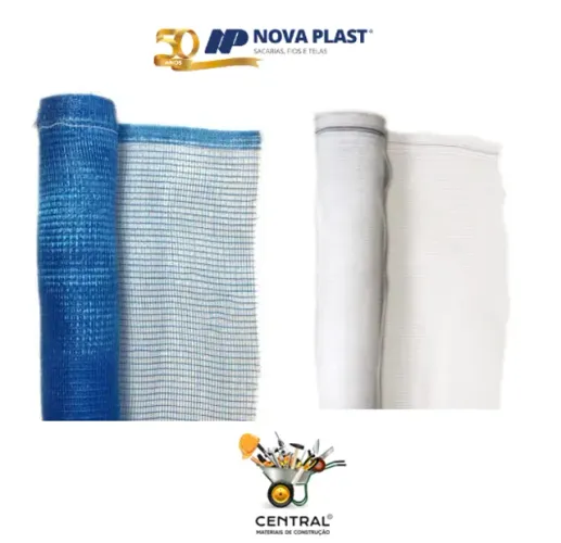 Tela Fachadeiro 3m x 50m rolo - para proteção de fachadas em obras