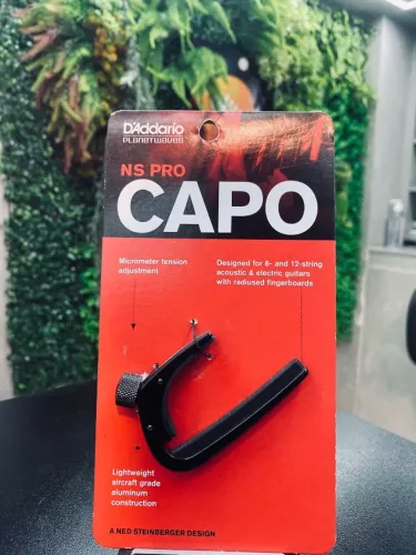 Capotraste De Metal Preto D'Addario Pro PW-CP-02