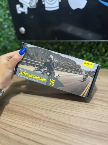 Par de Intercomunicador Para Capacete de Moto - V6 B-MAX