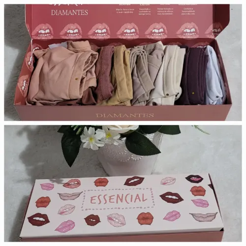 Kit 07 Calcinhas Diamantes Langerie adulto