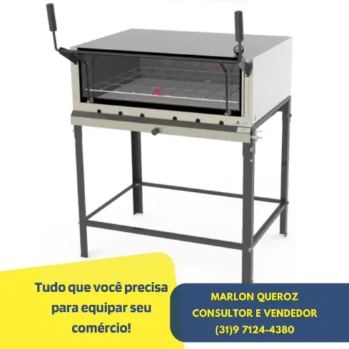 Forno Refratário Inox com pedra avulsa a Gás 90x90 Progás