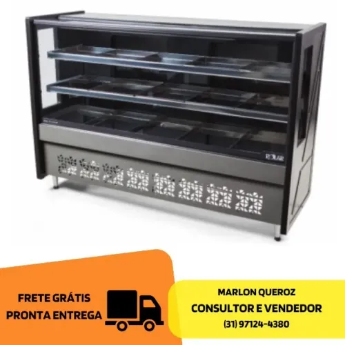Balcão de Açougue Avícola 1,75 Metros Preto Polar