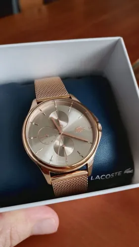 Relógio feminino Lacoste em aço rosé