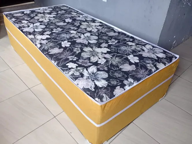 Cama Solteiro Box Espuma altas 15CM 