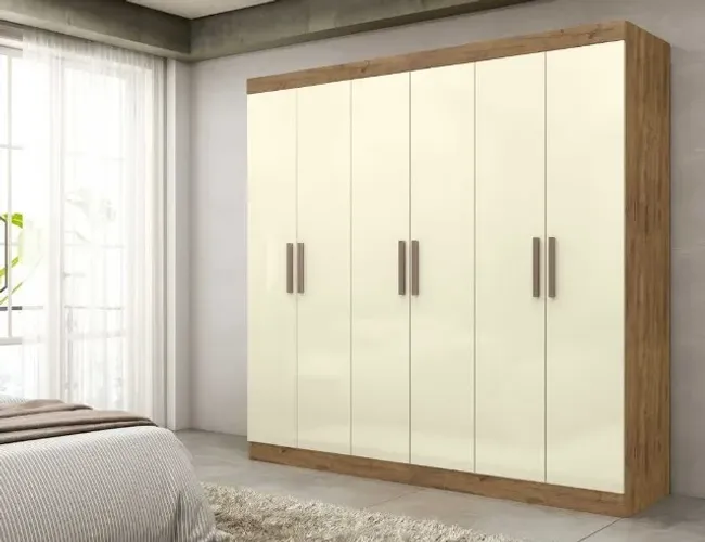 Guarda Roupa 6 Portas 2 Gavetas 100% MDF Novo Varios Modelos