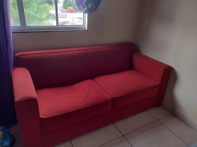 Sofá Vermelho 2 Lugares Faço entrega