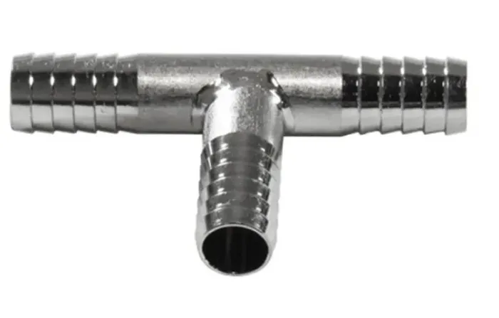 Conexão Espigão Têe "T" 3/8 Aço Inox Chopp/Cerveja Artesanal