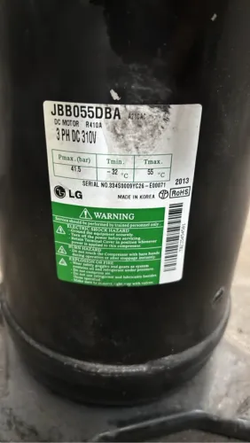 Compressor LG JBB055DBA DC MOTOR 3PH 310v 