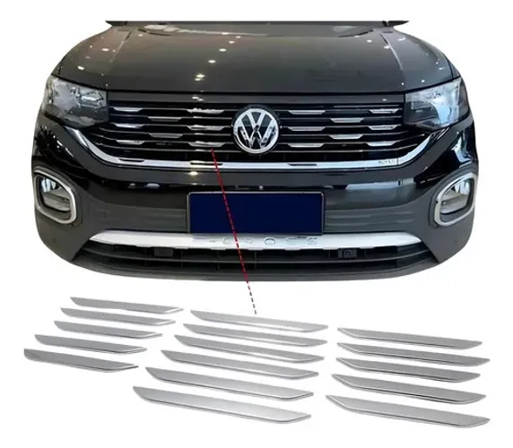 Aplique Cromado Grade Colmeia T-cross 2019 2020 2021 2022