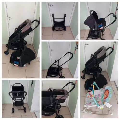 Carinho de bebê borigotto Moisés kit o carro não foi usado tá zero