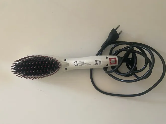 Escova térmica alisador de cabelo chapinha 