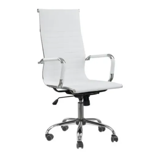 Cadeira Presidente Charles Eames Esteirinha Branca Ergonômica Luxo Escritório Design 32875