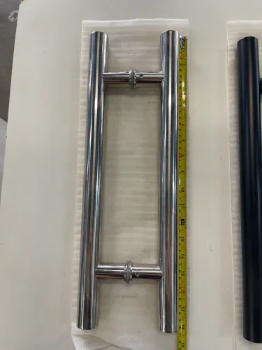 Puxador porta madeira/vidro AÇO INOX 45cm total 
