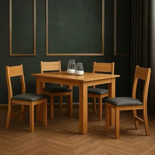 Mesa de Jantar Palace com Cadeiras Brisa Grafite
