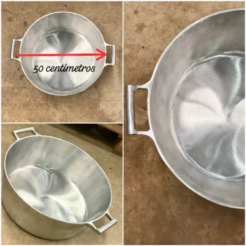 Panela 50 cm alumínio batido (faz 10 kg de arroz)
