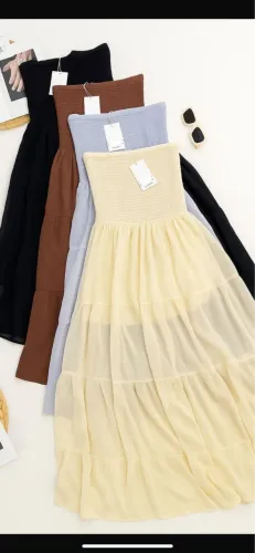 VESTIDO NOVO/ AMARELO MANTEIGA