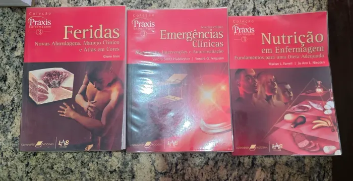 Livros Praxis Enfermagem - Feridas, Emergências e Nutrição