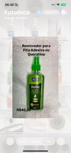 Removedor de Fiya Adesiva ou Queratina